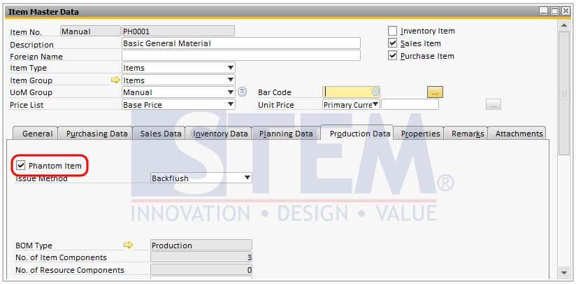 Phantom Item SAP Business One Indonesia Tips STEM SAP Gold Partner