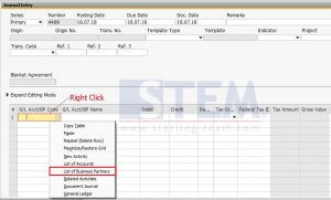 Using Business Partner Code On Journal Entry | SAP Business One ...