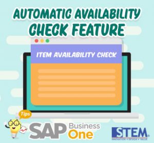 Automatic Availability Check Feature | SAP Business One Indonesia Tips ...