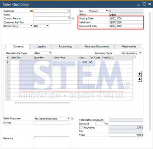 sap transtype sales quotation