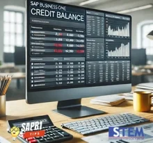 credit balance with a negative sign in sapb1